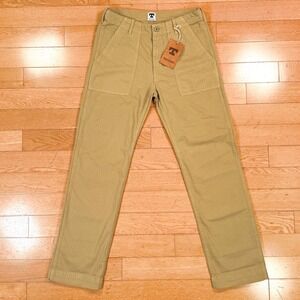 *NWT* Tellason Fatigue Pant Straight Herringbone Khaki Mens‎ Size 29 New
